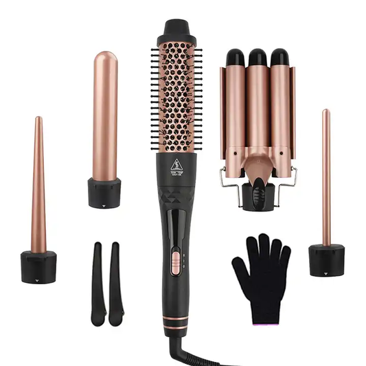 EleganceCurl 5-in-1 Femme Curling Wand